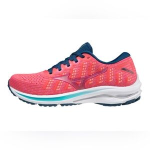 Mizuno Wave Rider 25 WAVEKNIT Running Shoe in CAYENNE-PHLOX Size 8.5